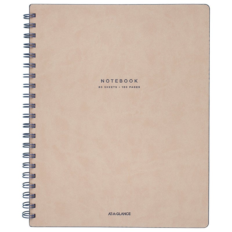 AT-A-GLANCE Notebook, Twinwire, Ruled, 80 Sheets, 11 x 8-1/4", Collection, Tan/Blue (YP14307) - Image 1